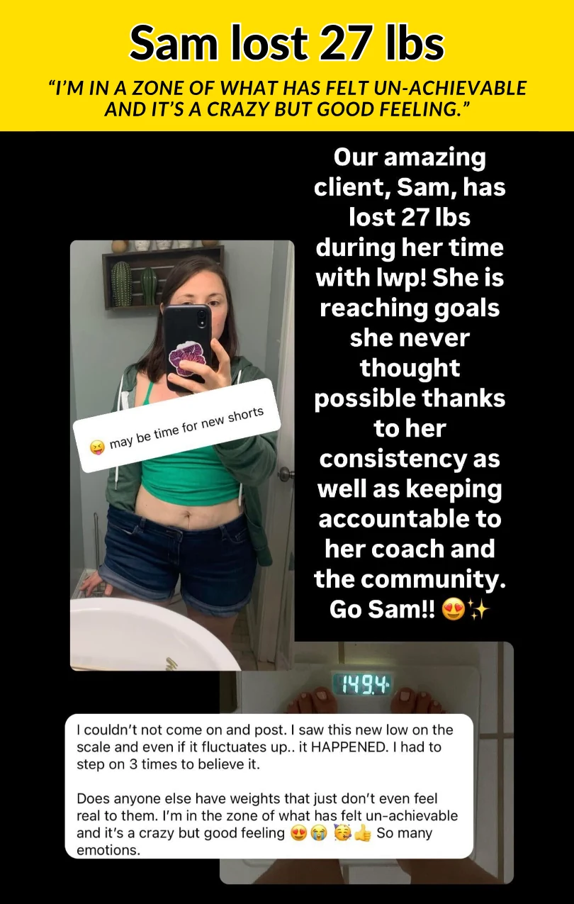 Sam: Lost 27 lbs